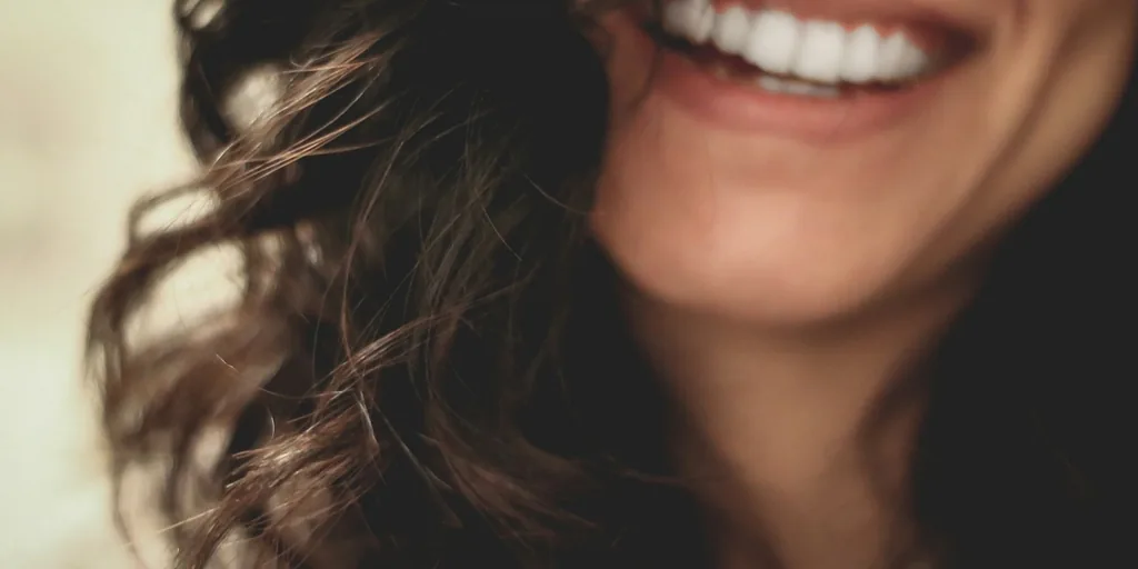 Close-up of a natural, healthy smile